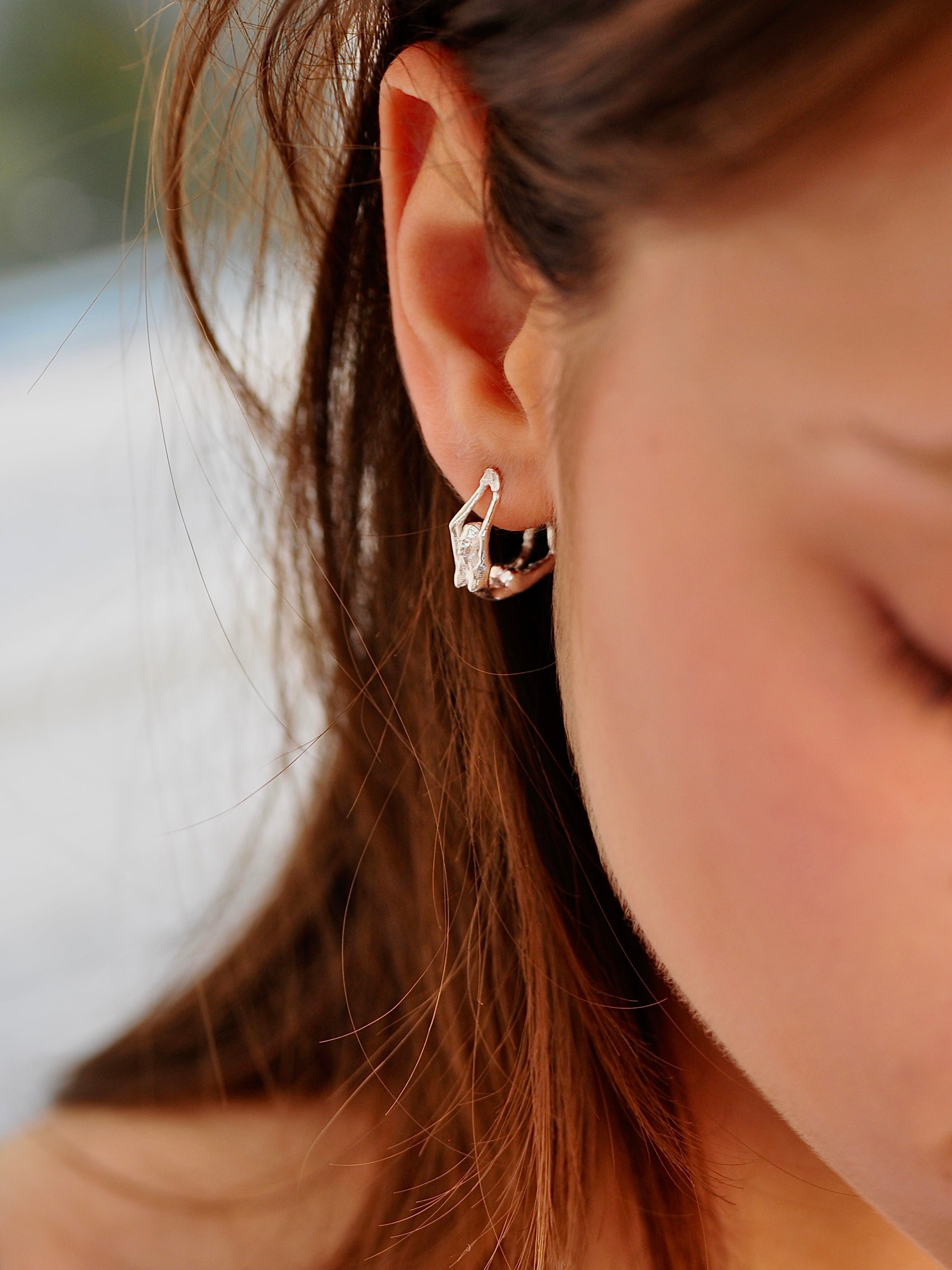 Ballerina Hoops - Silver