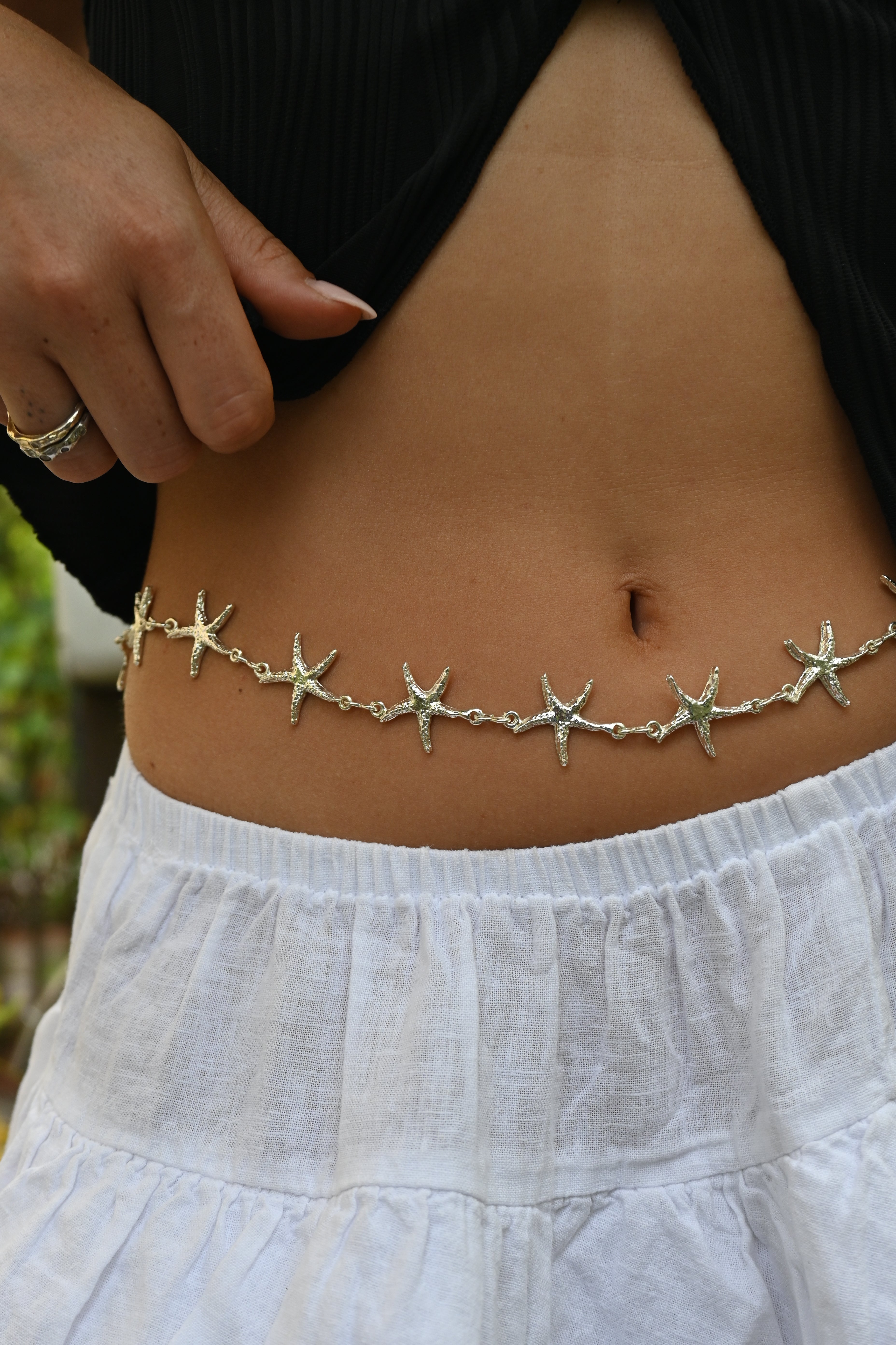 Bellychain - Silver Starfish
