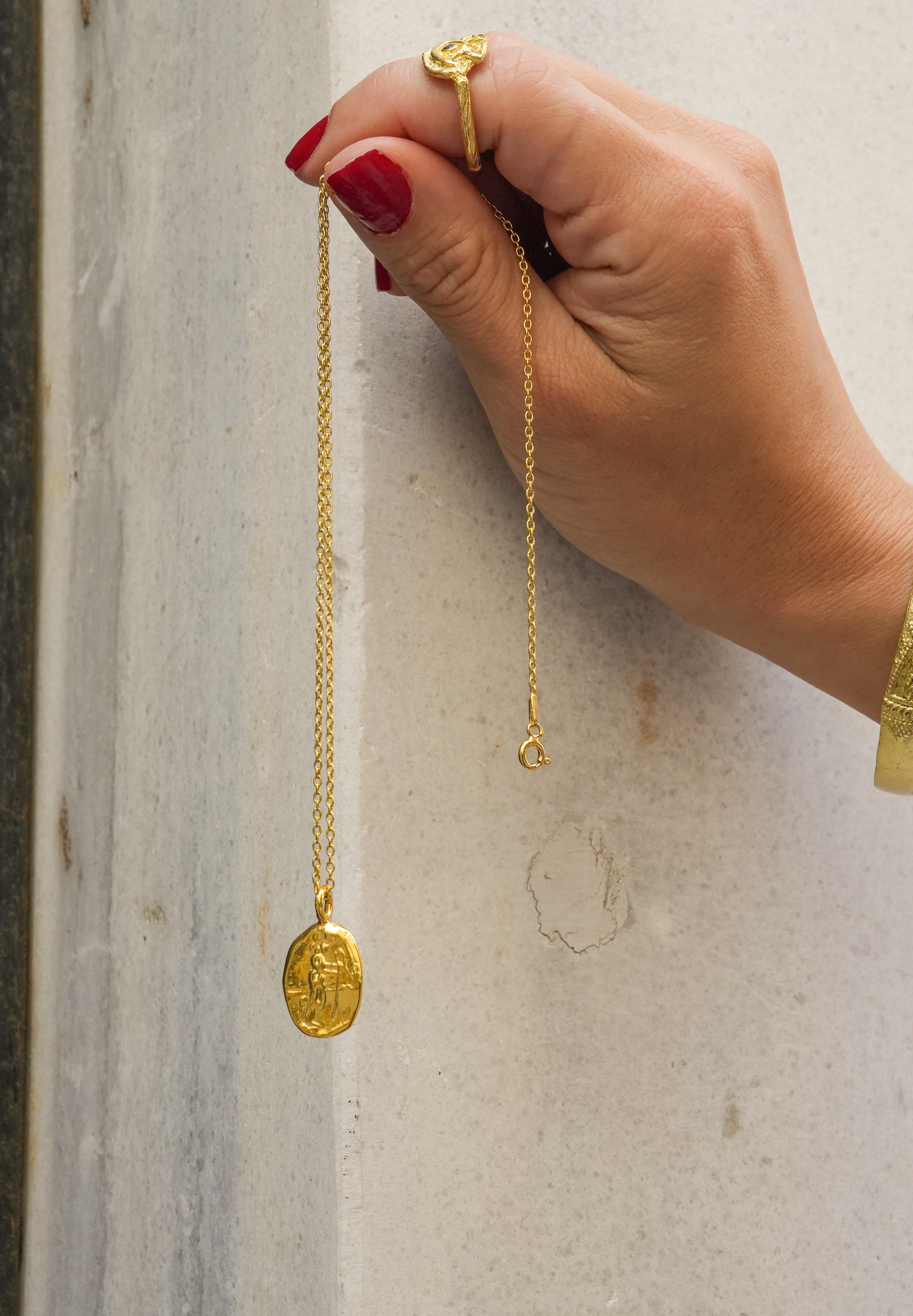 Hieroglyph Pendant - Gold