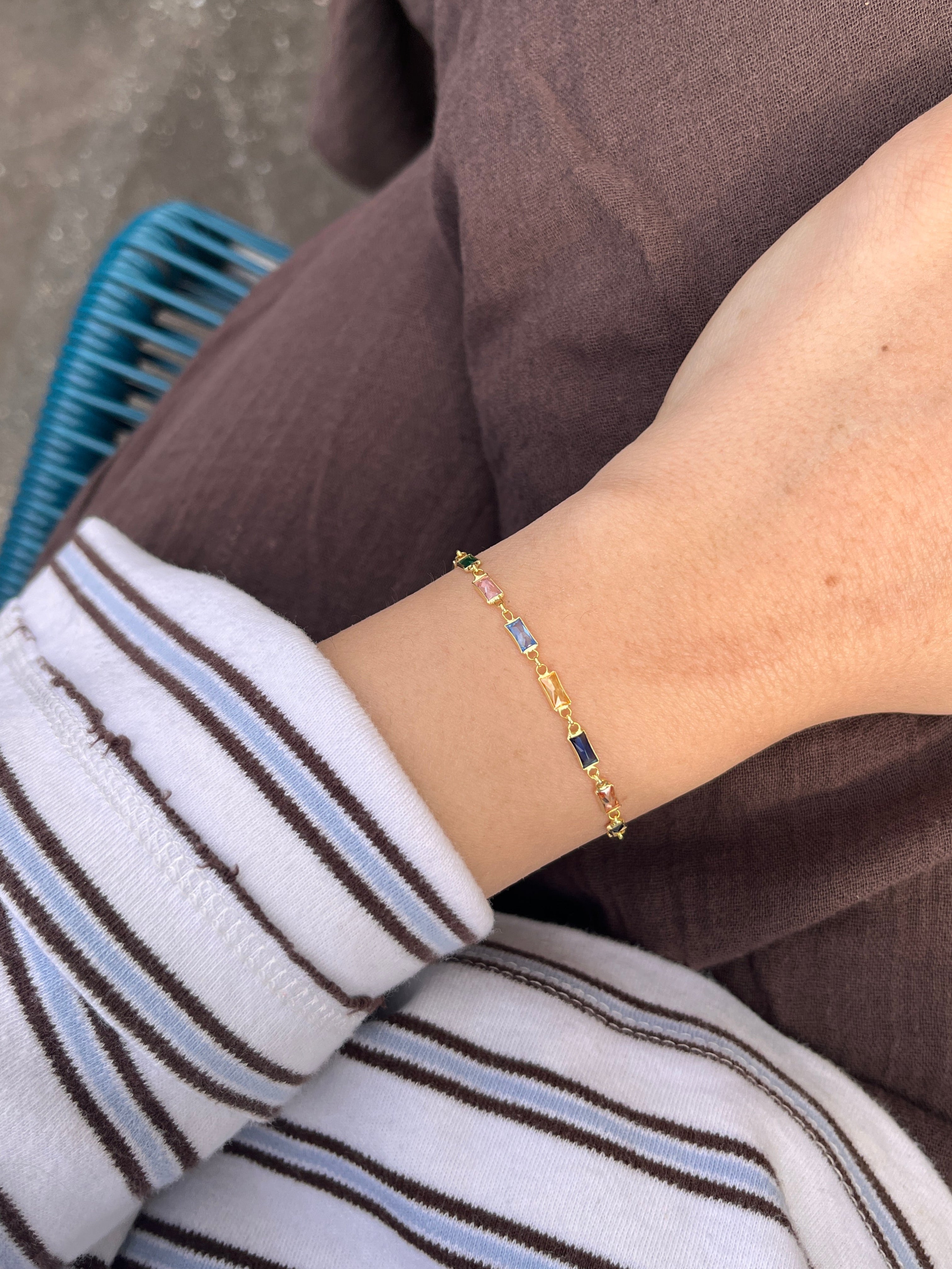 Colored Bracelet made from 925 silver
