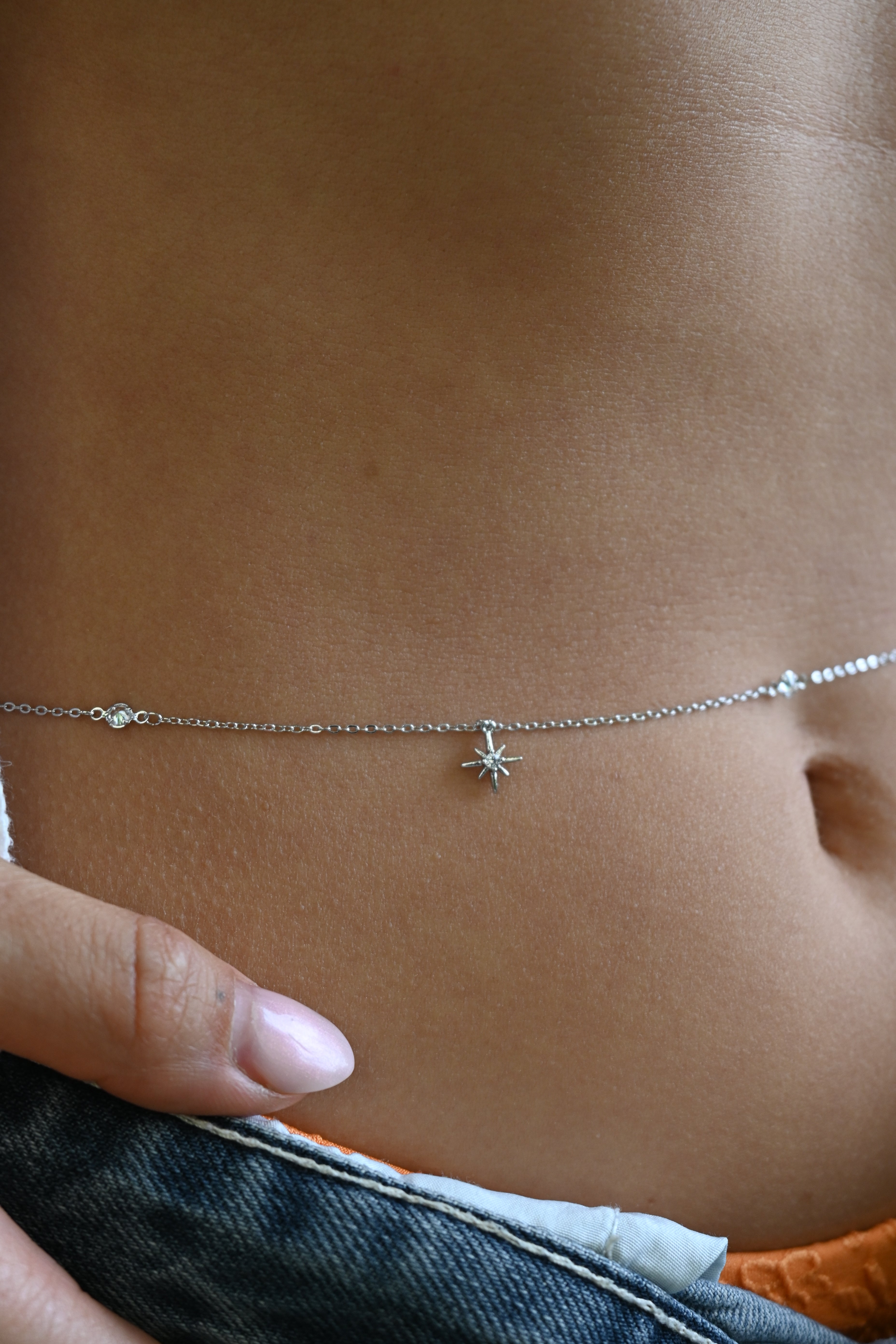 Bellychain - Silver Northern Star