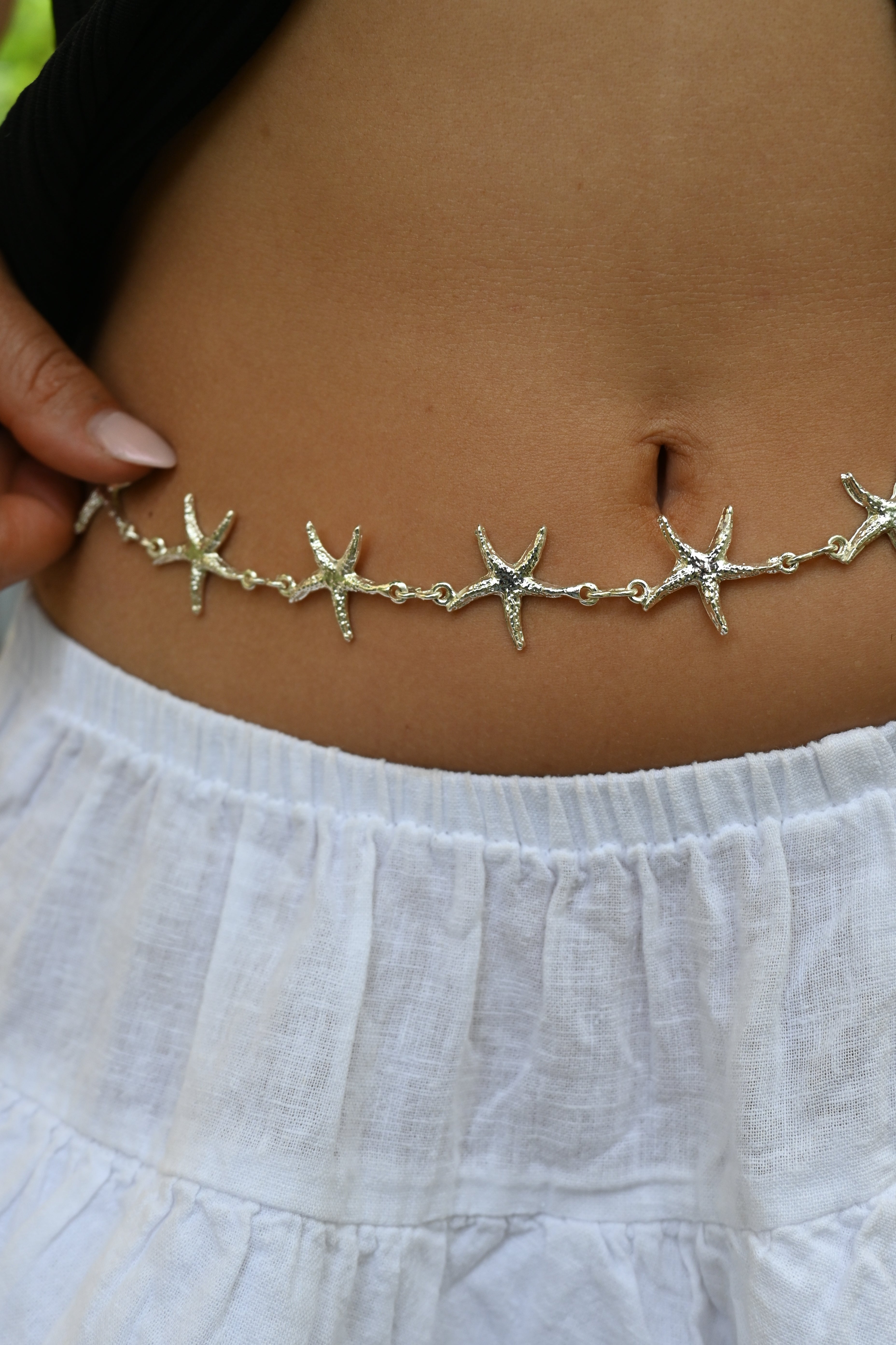 Bellychain - Silver Starfish